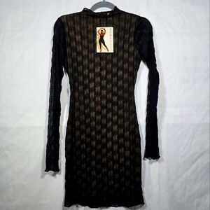 Naked Wardrobe Semi Sheer Dress 33